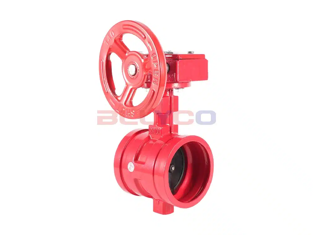 Ductile iron turbine groove butterfly valve D381X-16Q