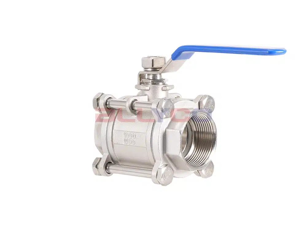 304 stainless steel wire-button three-piece ball valve Q11F-16P