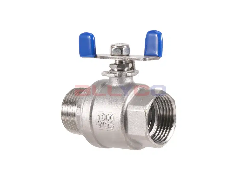 304 stainless steel internal and external wire two-piece ball valve Q31F-16P