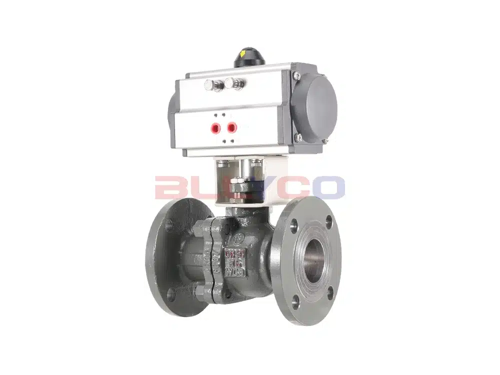 Cast steel pneumatic flange ball valve Q641F-16C