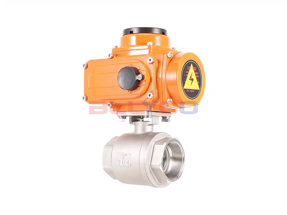 Válvula de bola eléctrica de dos piezas de acero inoxidable 304 Q911F-16P