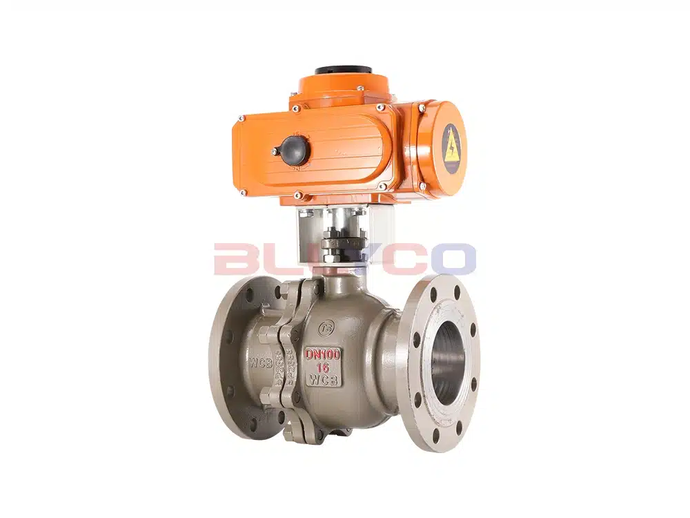 Válvula de bola con brida eléctrica de acero fundido Q941F-16C