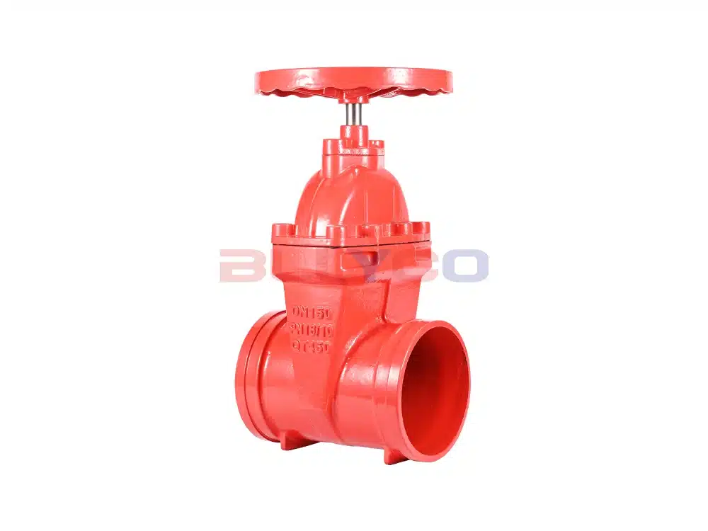 Ductile iron grooved concealed rod gate valve Z85X-16Q