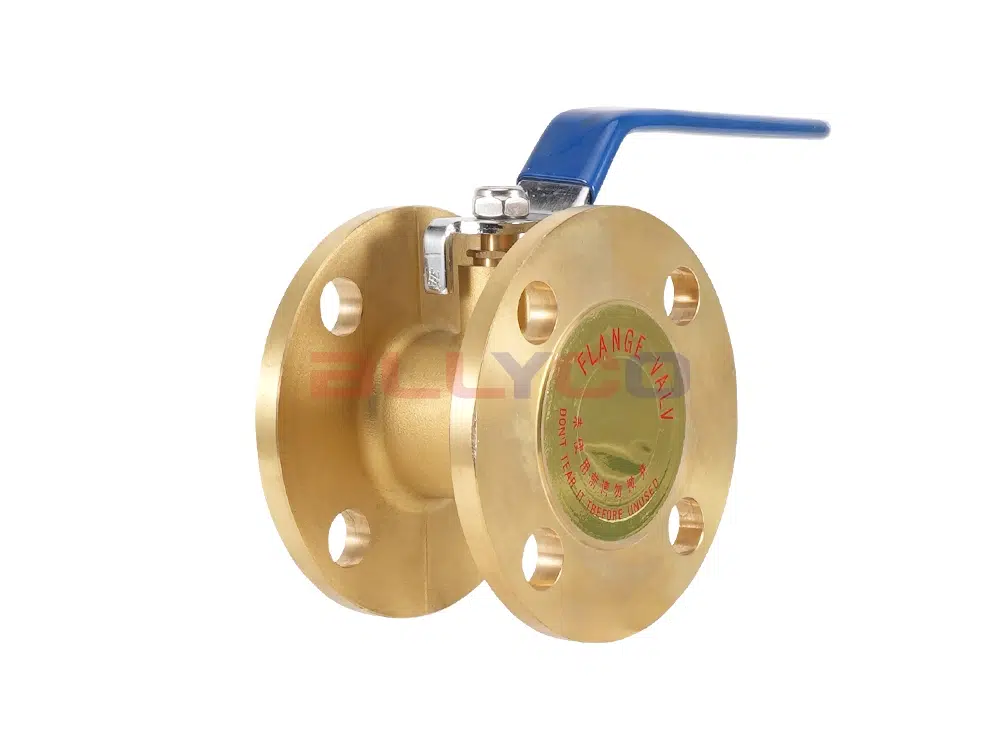 Brass one-piece flanged ball valve Q41F-16T