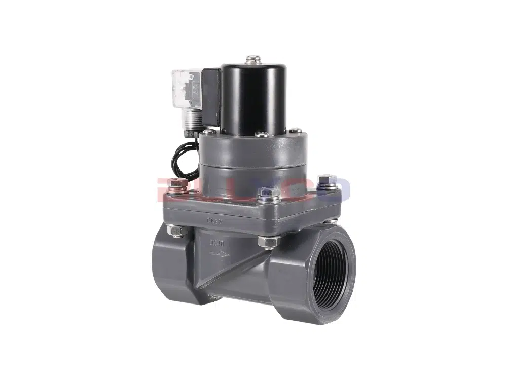Válvula solenoide anticorrosão com rosca fêmea UPVC Série ZCF