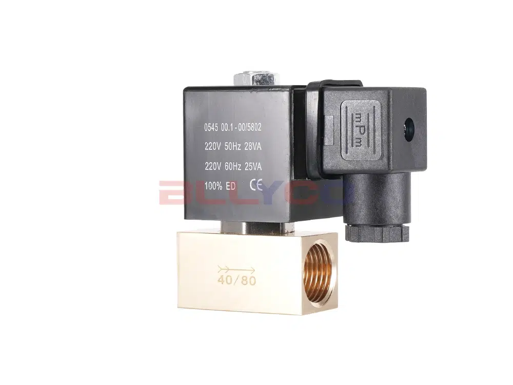 Válvula solenoide de alta pressão de 2 posições e 2 vias em latão JT22-02