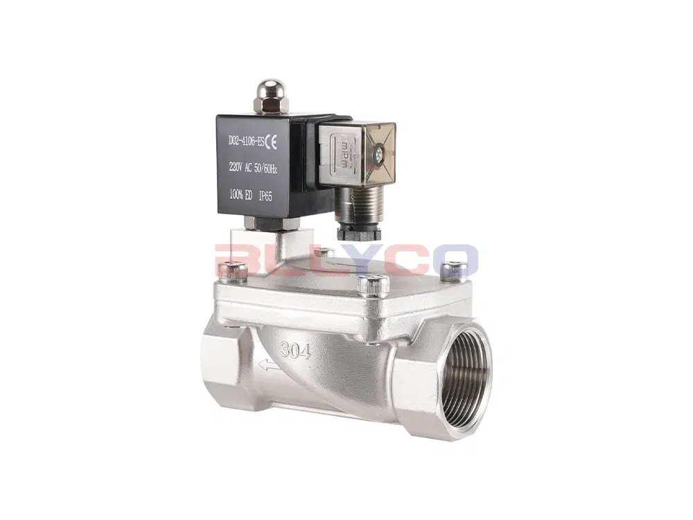 Válvula solenoide de diafragma piloto em aço inoxidável 304 Série SLP